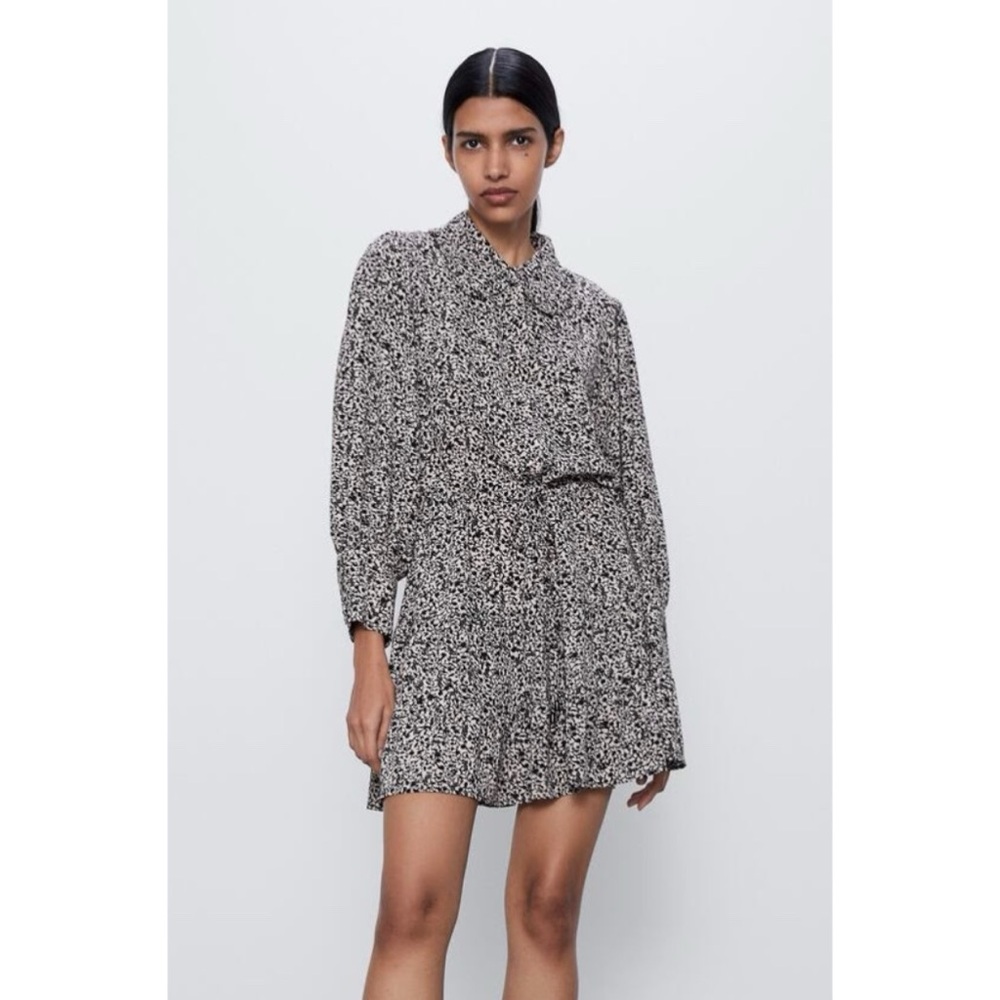ZARA printed mini dress